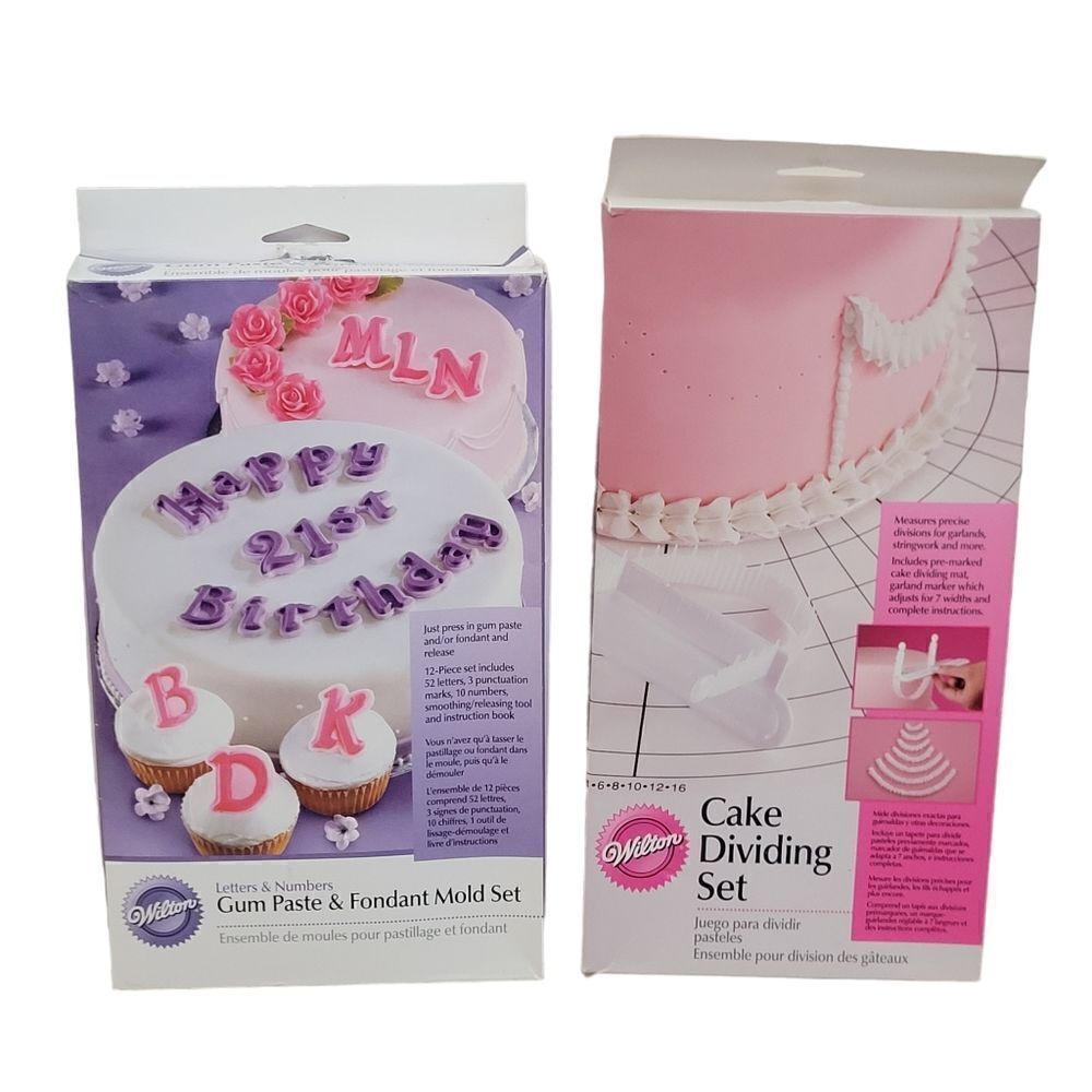 Wilton gum paste letters and cake divider